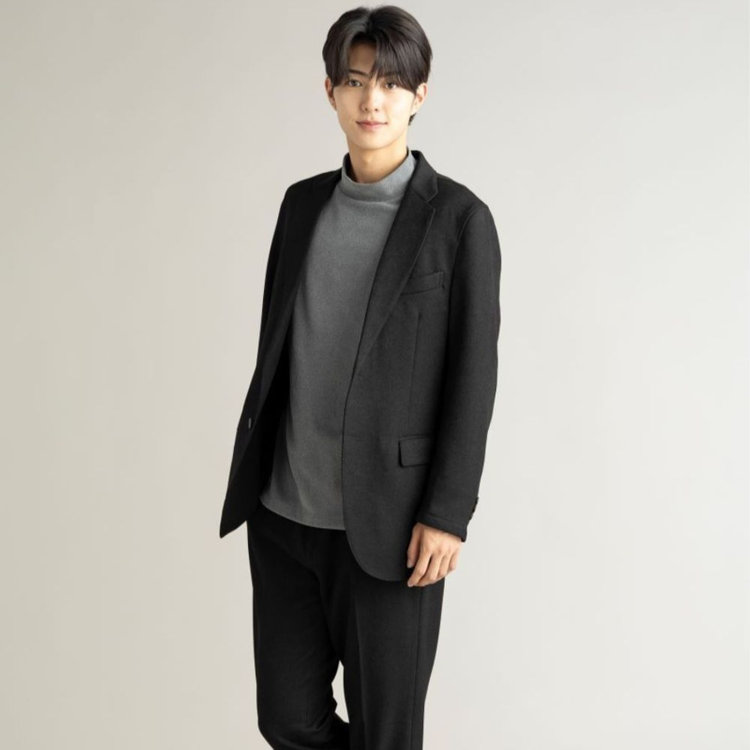 ＵＷＳ ＷＯＲＫ ビジカジセットアップ【ULTRA WORK SUIT】【秋冬】2釦ジャケット/ブラック 黒