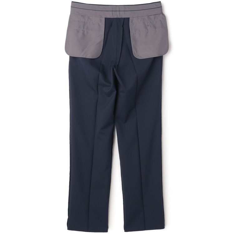 ソノタ（KONAKA用） 【L.O.X】【大きいサイズ】【春夏】ウールブレンド 1タックパンツスラックス/ネイビー/ウエストアジャスター仕様/※裾上げ必要 紺濃色