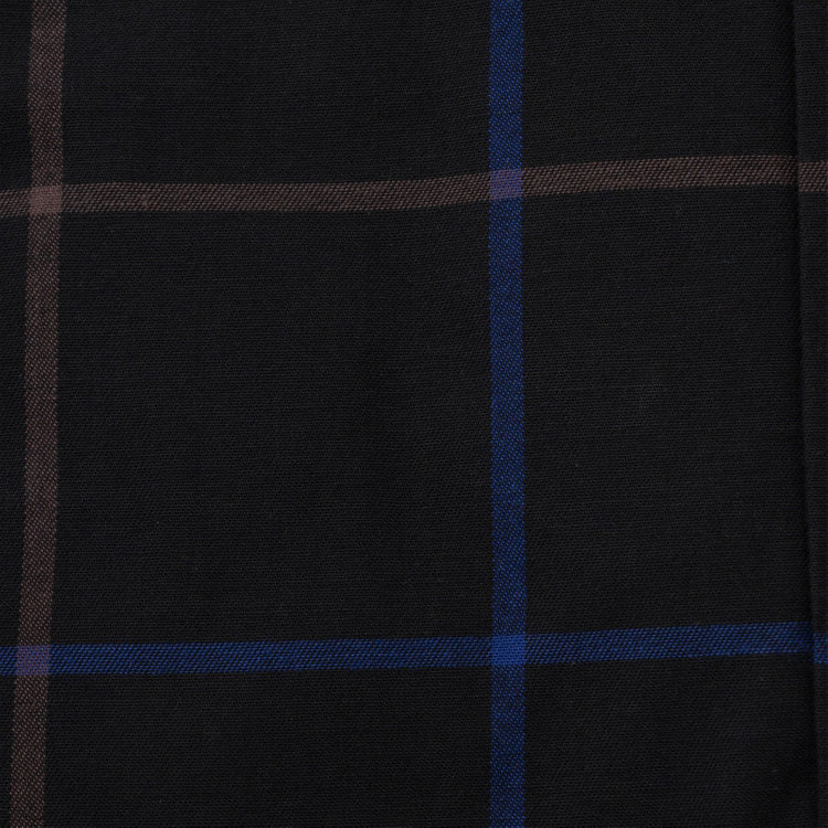 ライル＆スコット 【LYLE&SCOTT】ボタンカジュアルシャツ/ブラック×ネイビー＆ブラウンチェック 黒