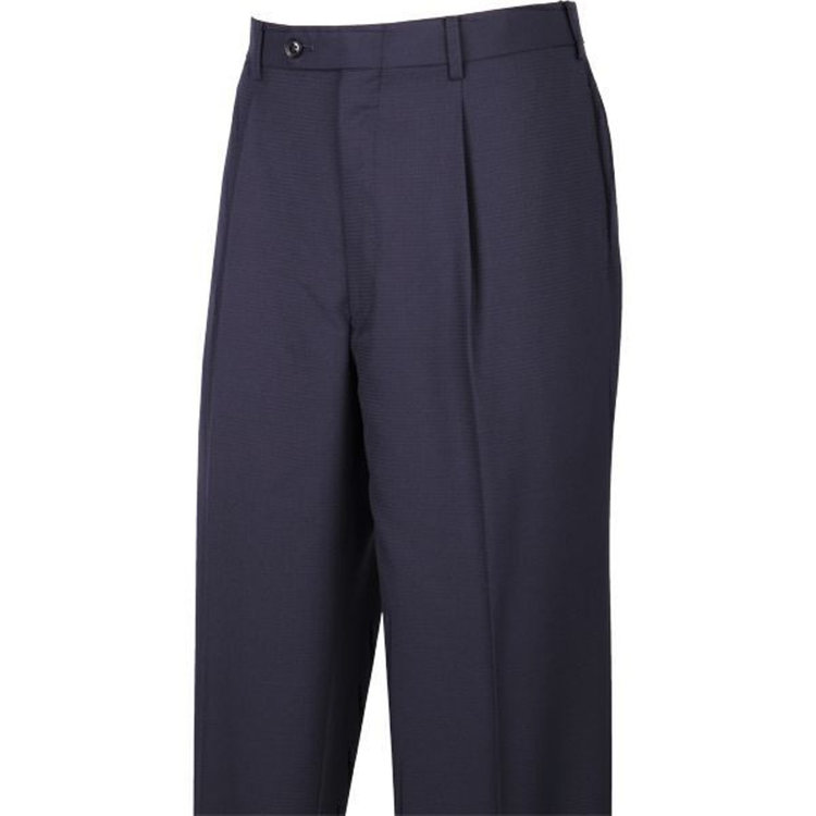 ジョンピアース 【JOHN PEARSE White】【秋冬】スペアパンツ付き/2釦シングルスーツ 1タック/ネイビー×シャドーチェック ネイビー系(紺)