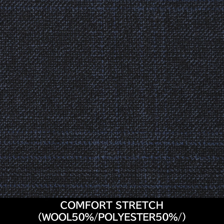 ジョンピアース 【パターンオーダー】【JOHN PEARSE WHITE 3釦】【秋冬】スーツ/COMFORT STRETCH/ネイビー(WOOL50% POLYESTER50%) ネイビー系(紺)