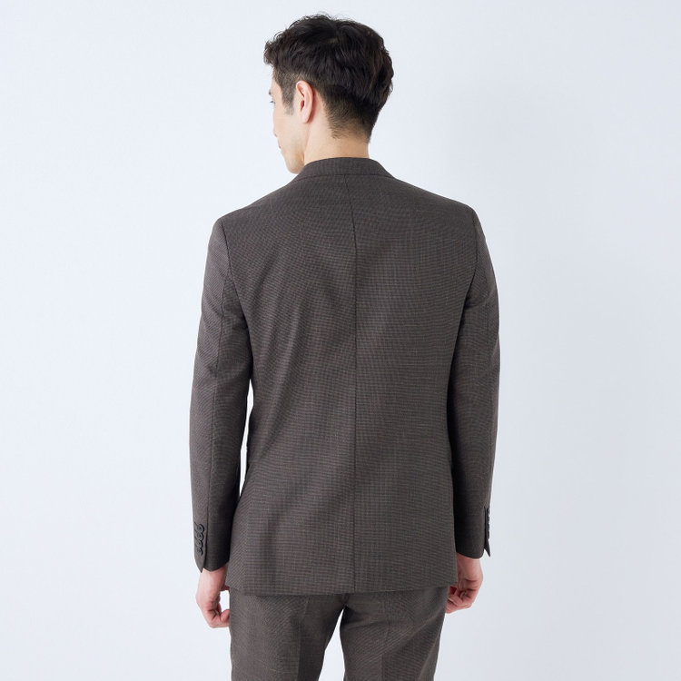 ＪＰ コンフォート 【JOHN PEARSE comfort】【春夏】2釦シングルスーツ ショートタック/ブラウン/REAL BROWN/NEW ZEALAND WOOLSHOWER CLEAN/SustainaBee Wool/※裾上げ必要 茶中間