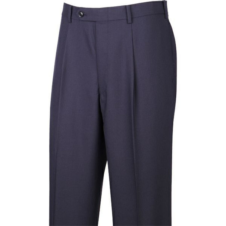 ジョンピアース 【JOHN PEARSE White】【秋冬】スペアパンツ付き/2釦シングルスーツ 1タック/ネイビー×ストライプ ネイビー系(紺)