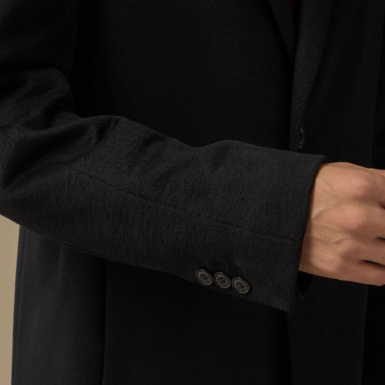 ＪＰ コンフォート 【JOHN PEARSE comfort】チェスターコート /ブラック /スプリットラグラン仕様 /ULTRA MOVE COAT/ウールブレンド 黒