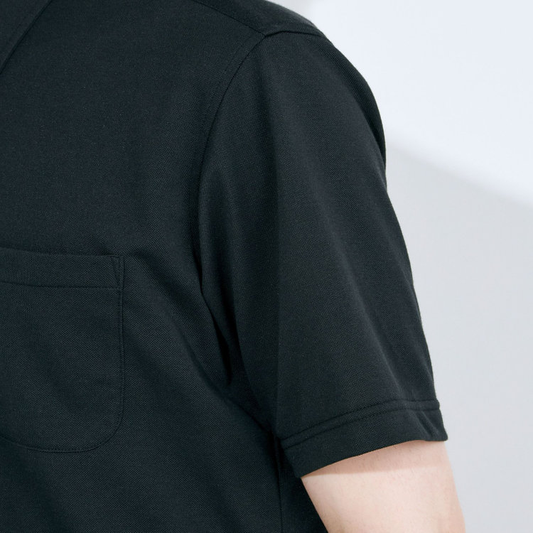 ＪＰコンフォート ネイビー 【半袖】【JOHN PEARSt navy】【ノーアイロンE comfor】ボタンダウンビズポロシャツ プルオーバータイプ/ブラック/ULTRA MOVE/ニット素材 黒