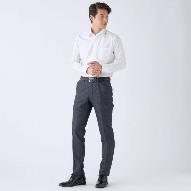 ＪＰ コンフォート 【JOHN PEARSE comfort navy】【春夏】機能性ポリエステル ショートタックパンツ/ネイビー/ウエストムーブ仕様/ULTRA MOVE/※裾上げ必要 紺中間