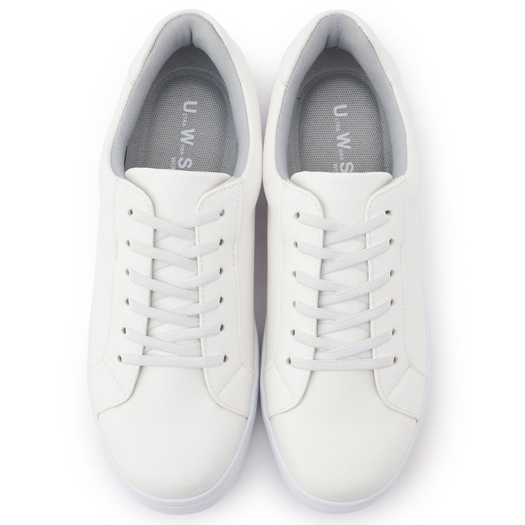 ＵＷＳ ＷＯＲＫ 【ULTRA WORK SHOES】Bizスニーカー ノーハンズ仕様 /ホワイト / ビジカジ・インターン対応 白