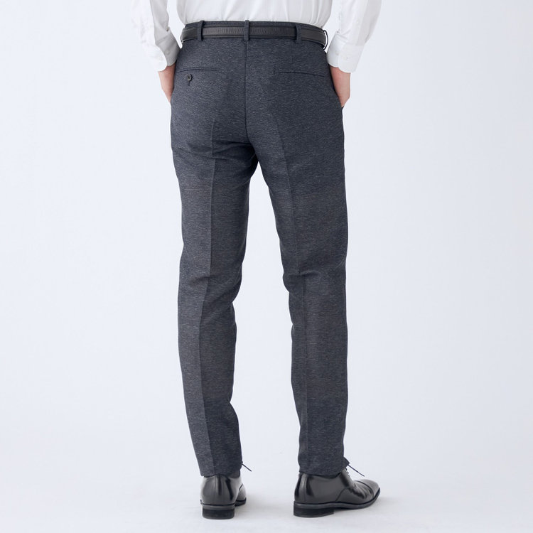 ＪＰ コンフォート 【JOHN PEARSE comfort navy】【春夏】機能性ポリエステル ショートタックパンツ/ネイビー/ウエストムーブ仕様/ULTRA MOVE/※裾上げ必要 紺中間