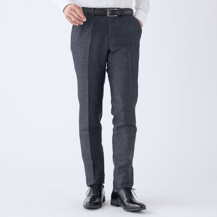 ＪＰ コンフォート 【JOHN PEARSE comfort navy】【春夏】機能性ポリエステル ショートタックパンツ/ネイビー/ウエストムーブ仕様/ULTRA MOVE/※裾上げ必要 紺中間