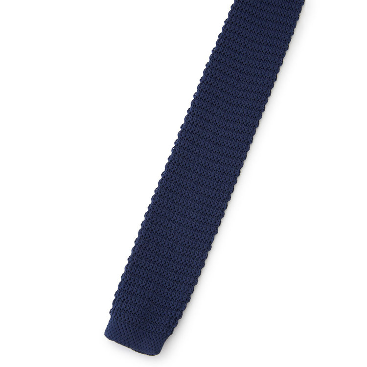 ジョンピアースブラック 【JOHN PEARSE】ニットネクタイ 7.0cm幅/ネイビー/ウォッシャブル その他