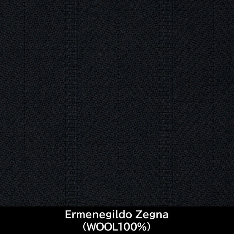 ジョンピアース 【パターンオーダー】【JOHN PEARSE WHITE 4釦1掛ダブル】【秋冬】スーツ/Ermenegildo Zegna/ブラック×ストライプ(WOOL100%) ブラック系(黒)