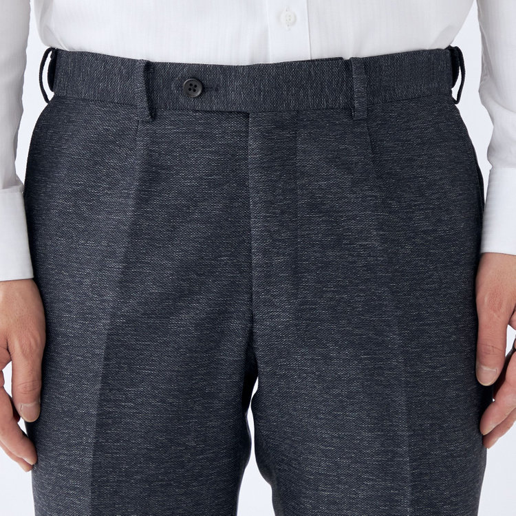 ＪＰ コンフォート 【JOHN PEARSE comfort navy】【春夏】機能性ポリエステル ショートタックパンツ/ネイビー/ウエストムーブ仕様/ULTRA MOVE/※裾上げ必要 紺中間