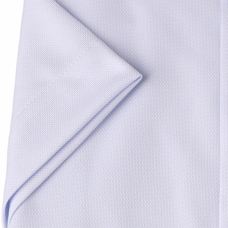 ジョンピアースブラック 【半袖】【JOHN PEARSE Black】【ノーアイロン】ボタンダウンドレスワイシャツ/ブルー×ドビー/釦ホール・釦付糸：ネイビー/ULTRA MOVE/ニット素材 ブルー系(青)