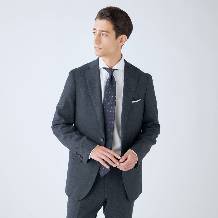 ＪＰ コンフォート 【THE 神 SUIT】【JOHN PEARSE comfort】【秋冬】2釦シングルスーツ ショートタック/ネイビー/ウエストムーブ/REDA ACTIVE/NEW ZEALAND MERINO/SHOWER CLEAN/※裾上げ必要 青中間