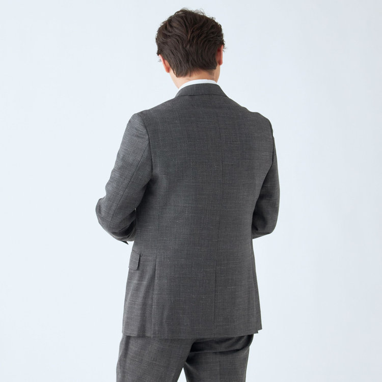 ＪＰ コンフォート 【JOHN PEARSE comfort】【春夏】2釦シングルスーツ ショートタック/グレー/REAL GRAY COLLECTION/NEW ZEALAND WOOLSHOWER CLEAN/SustainaBee Wool/※裾上げ必要 グレー濃色