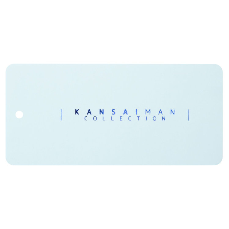 カンサイマンブルー 【パーソナルカラーシャツ】【KANSAIMAN collection】【形態安定】【スタイリッシュシルエット】ワイドカラースナップダウンワイシャツ/ペールトーンサックス 青淡色