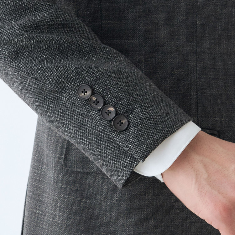 ＪＰ コンフォート 【JOHN PEARSE comfort】【春夏】2釦シングルスーツ ショートタック/グレー/REAL GRAY COLLECTION/NEW ZEALAND WOOLSHOWER CLEAN/SustainaBee Wool/※裾上げ必要 グレー濃色