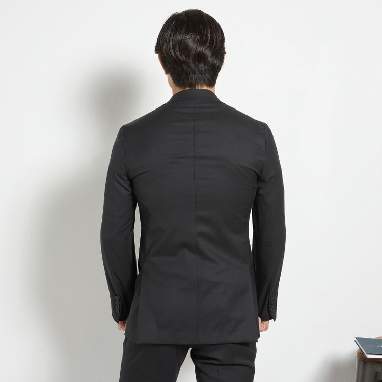 ＪＰ コンフォート 【JOHN PEARSE comfort】【春夏】2釦シングルスーツ ショートタック/ブラック/REAL BLACK/NEW ZEALAND WOOL/SHOWER CLEAN/SustainaBee Wool/※裾上げ必要 黒