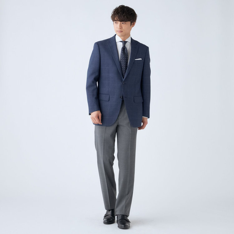 ドナートヴィンチ 【Donato Vinci Italy】【春夏】ウールリネンブレンド2釦シングルジャケット/ネイビー/NEW ZEALAND WOOL MIX 紺濃色