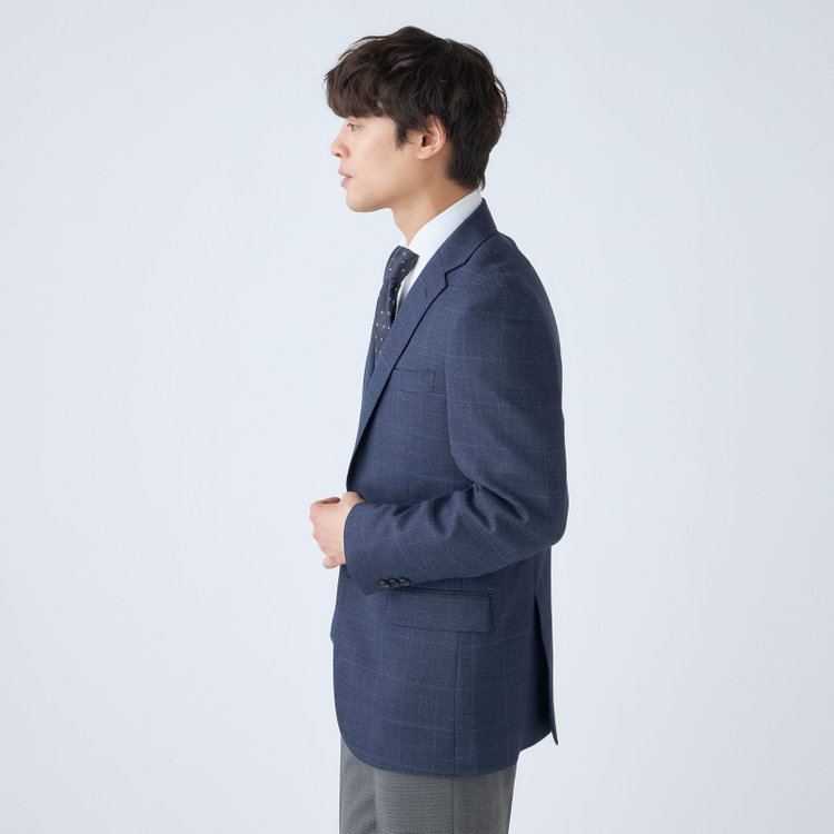 ドナートヴィンチ 【Donato Vinci Italy】【春夏】ウールリネンブレンド2釦シングルジャケット/ネイビー/NEW ZEALAND WOOL MIX 紺濃色