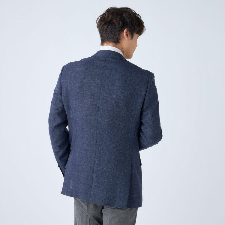 ドナートヴィンチ 【Donato Vinci Italy】【春夏】ウールリネンブレンド2釦シングルジャケット/ネイビー/NEW ZEALAND WOOL MIX 紺濃色