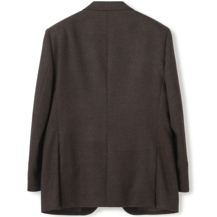 ドナートヴィンチ 【Donato Vinci Italy】【秋冬】ウール2釦シングルジャケット/ブラウン&ブラック×ハウンドトゥース/本水牛釦/Premium Quality JAPAN BISHU 茶濃色