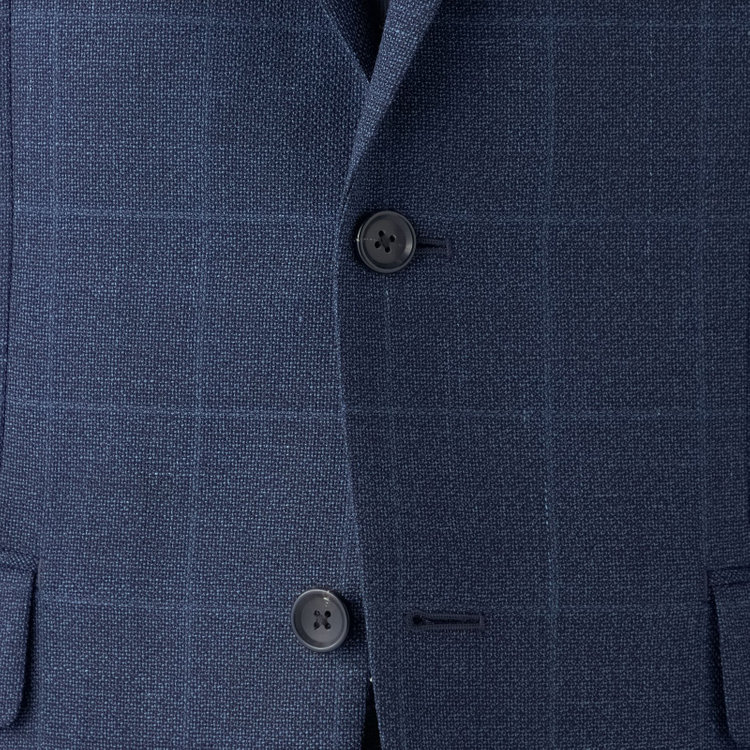 ドナートヴィンチ 【Donato Vinci Italy】【春夏】ウールリネンブレンド2釦シングルジャケット/ネイビー/NEW ZEALAND WOOL MIX 紺濃色