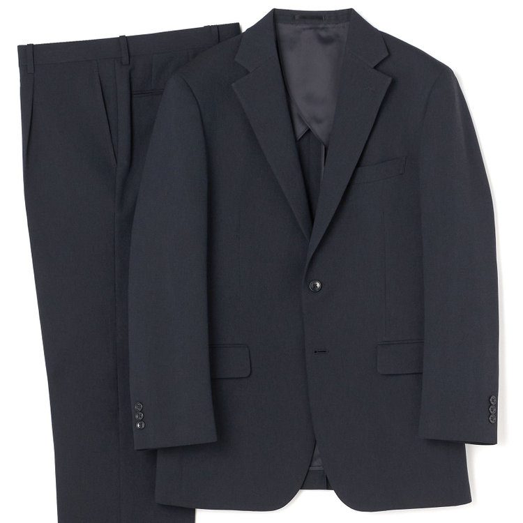トゥルートップ 【TRUE TOP】【年間】2釦シングルスーツ ワンタックパンツ / ネイビー / パンツウォッシャブル ※裾直し必要 紺濃色