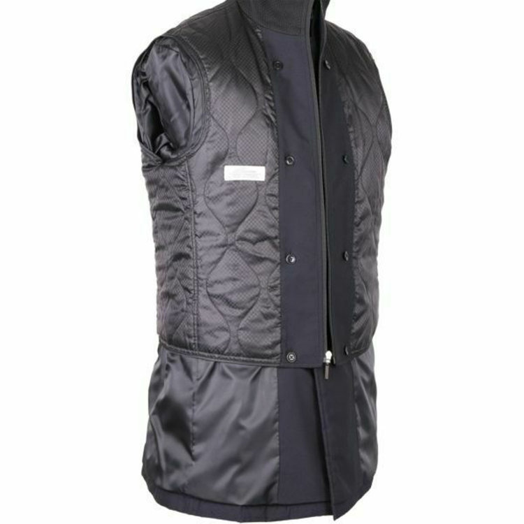 ソノタ（KONAKA用） 【Biscorse】スタンドカラーレイヤードコート/ネイビー×キルティング/撥水/Comfortemp ネイビー系(紺)
