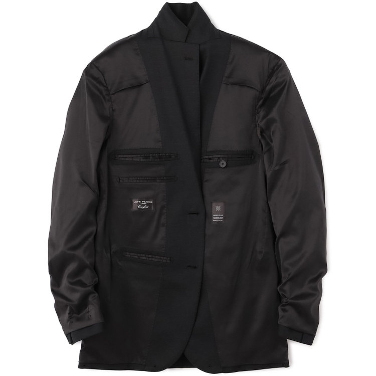 ＪＰ コンフォート 【JOHN PEARSE comfort】【春夏】2釦シングルスーツ ショートタック/ブラック/REAL BLACK/NEW ZEALAND WOOL/SHOWER CLEAN/SustainaBee Wool/※裾上げ必要 黒