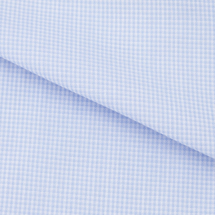 ＤＵＫＥ ＭＯＲＧＡ 【DUKEMORGAN】【形態安定】ワイドカラードレスシャツ/ブルー＆ホワイト×チェック ブルー系(青)