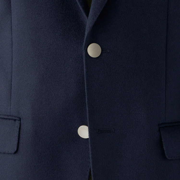 スタンリーブラッカ 【stanley blacker new york】【秋冬】2釦シングルミルドフィニッシュ紺ブレザー/ネイビー 紺濃色