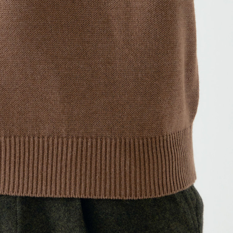 スタンリーブラッカ 【stanley blacker new york】【秋冬】モックネックニット/ブラウン 茶淡色