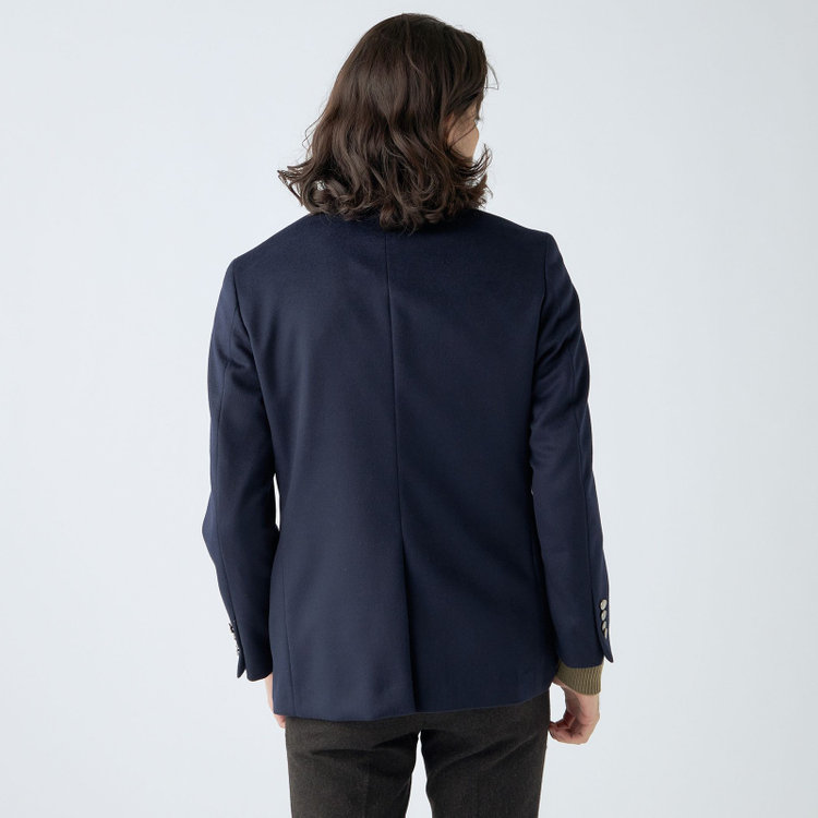 スタンリーブラッカ 【stanley blacker new york】【秋冬】2釦シングルミルドフィニッシュ紺ブレザー/ネイビー 紺濃色