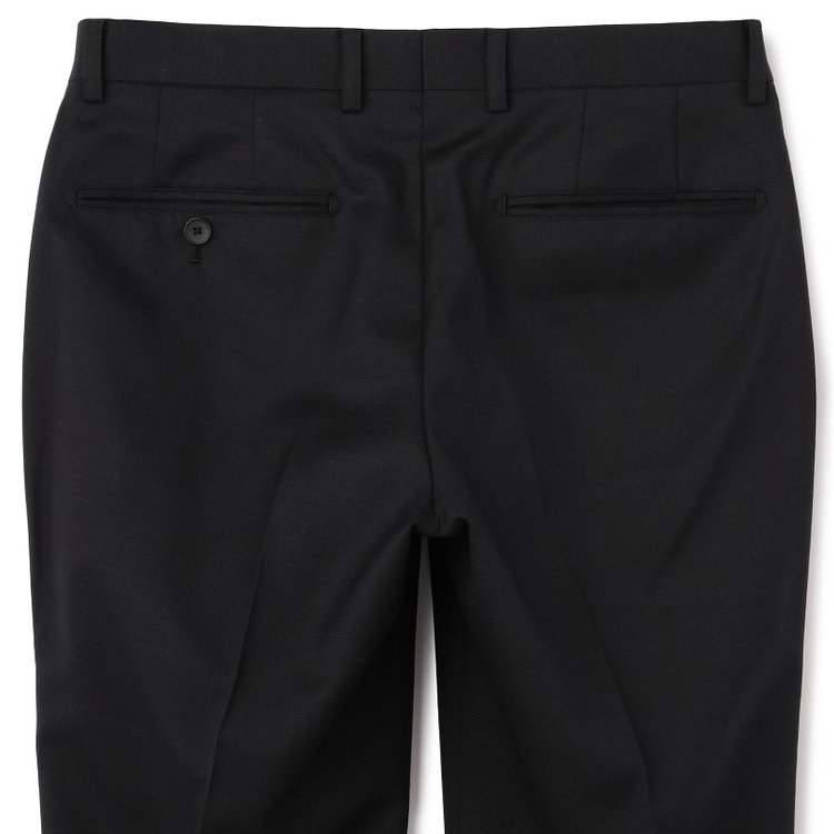 ＪＰ コンフォート 【JOHN PEARSE comfort】【春夏】2釦シングルスーツ ショートタック/ブラック/REAL BLACK/NEW ZEALAND WOOL/SHOWER CLEAN/SustainaBee Wool/※裾上げ必要 黒