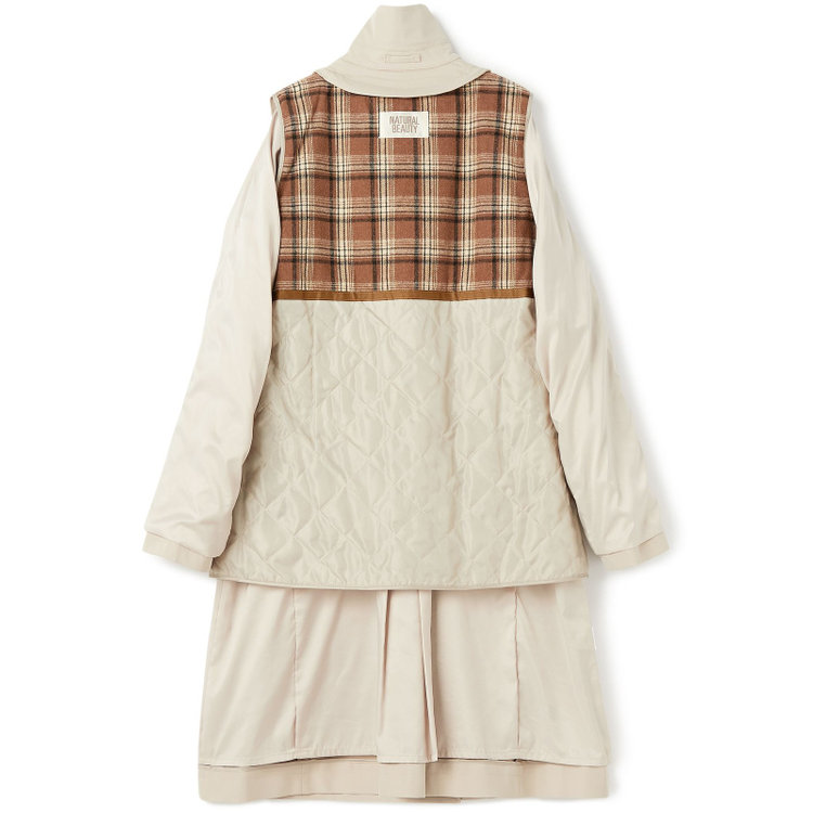 ナチュラル　ビューティー 【NATURAL BEAUTY】ダブルトレンチベルテッドコート/ベージュ 茶淡色