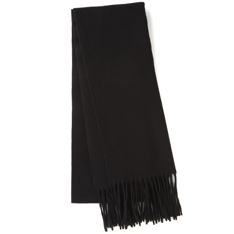 【THE 神 MUFFLER】SUPER170'S NEW ZEALAND WOOLマフラー/ブラック/31m×165cm