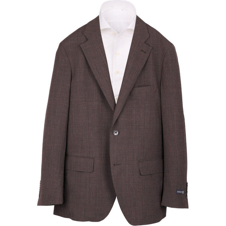 スタンリーブラッカ 【stanley blacker】【春夏】2釦シングルジャケット/ブラウン×サッカー/ストレッチ ブラウン系(茶)