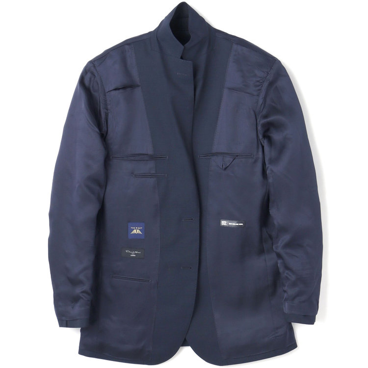 ドナートヴィンチウォモ 【THE 神 SUIT】【Donato Vinci Italy UOMO】【春夏】2釦シングルスーツ 0タック/ネイビー/NEW ZEALAND WOOL SUPER170'S/※裾上げ必要 紺中間