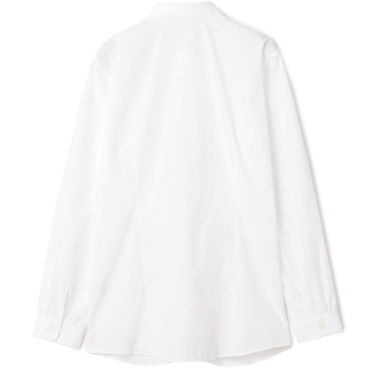 ナチュラル　ビューティー 【NATURAL BEAUTY】ギャザー＆フリル取り外しブラウス/ホワイト×ドビードット 白