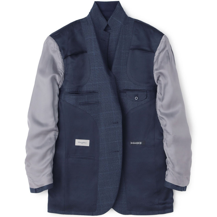 ドナートヴィンチ 【Donato Vinci Italy】【春夏】ウールリネンブレンド2釦シングルジャケット/ネイビー/NEW ZEALAND WOOL MIX 紺濃色