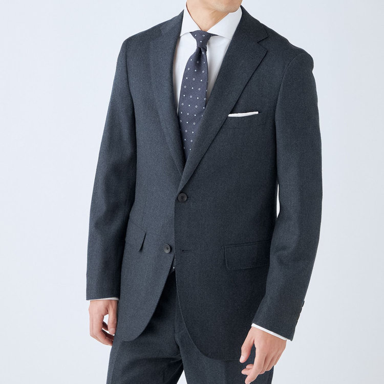 ＪＰ コンフォート 【THE 神 SUIT】【JOHN PEARSE comfort】【秋冬】2釦シングルスーツ ショートタック/ネイビー/ウエストムーブ/REDA ACTIVE/NEW ZEALAND MERINO/SHOWER CLEAN/※裾上げ必要 青中間