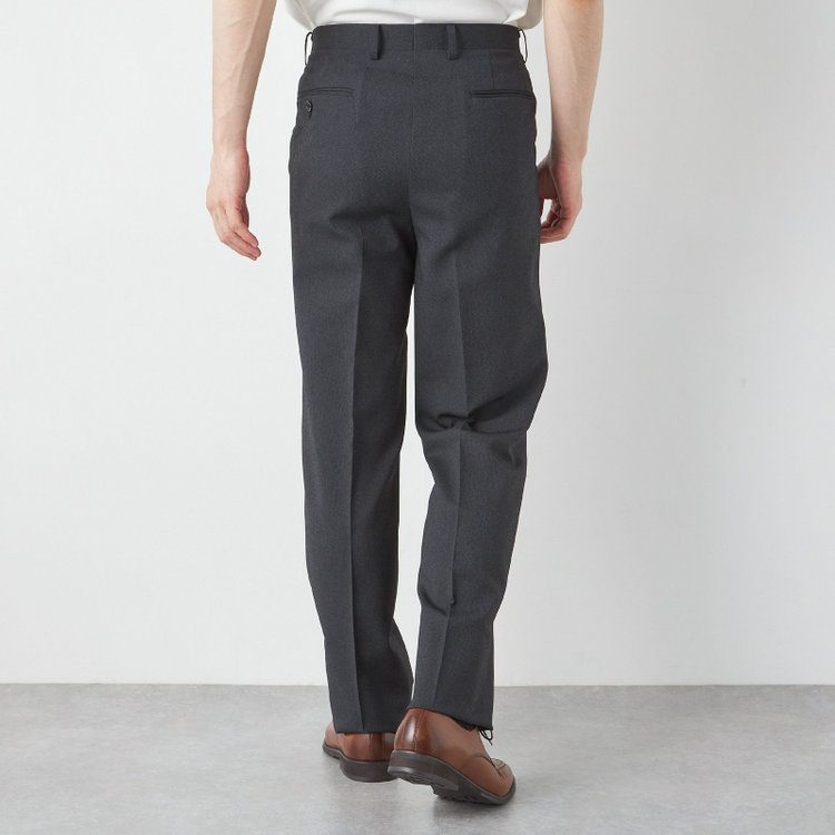 トゥルートップ 【TRUE TOP】【年間】2釦シングルスーツ ワンタックパンツ / チャコールグレー / パンツウォッシャブル ※裾直し必要 グレー濃色