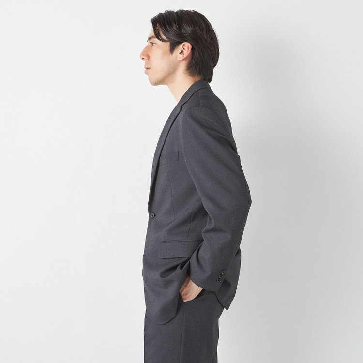 トゥルートップ 【TRUE TOP】【年間】2釦シングルスーツ ワンタックパンツ / チャコールグレー / パンツウォッシャブル ※裾直し必要 グレー濃色