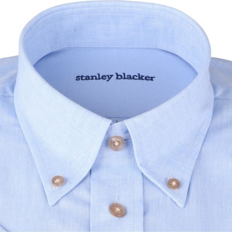 スタンリーブラッカ 【stanley blacker】【半袖】ボタンダウンシャツ/ブルー ブルー系(青)