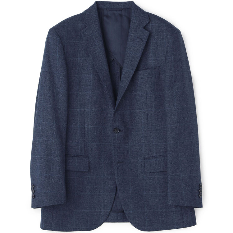ドナートヴィンチ 【Donato Vinci Italy】【春夏】ウールリネンブレンド2釦シングルジャケット/ネイビー/NEW ZEALAND WOOL MIX 紺濃色