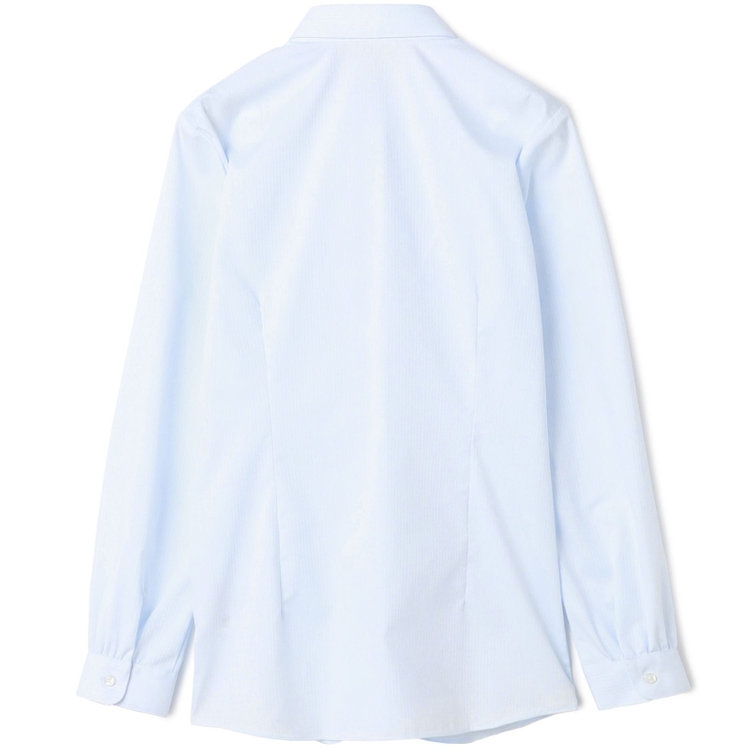 ナチュラル　ビューティー 【NATURAL BEAUTY】ギャザー＆フリル取り外しブラウス/ブルー×ドビーツイル 青淡色