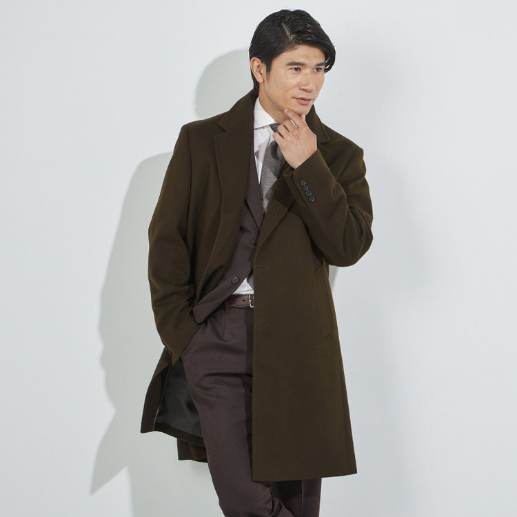 ソノタ（KONAKA用） 【THE 神 COAT】【Donato Vinci Italy UOMO】ウールチェスターコート/ブラウン/NEW ZEALAND LIMITED WOOL 茶中間