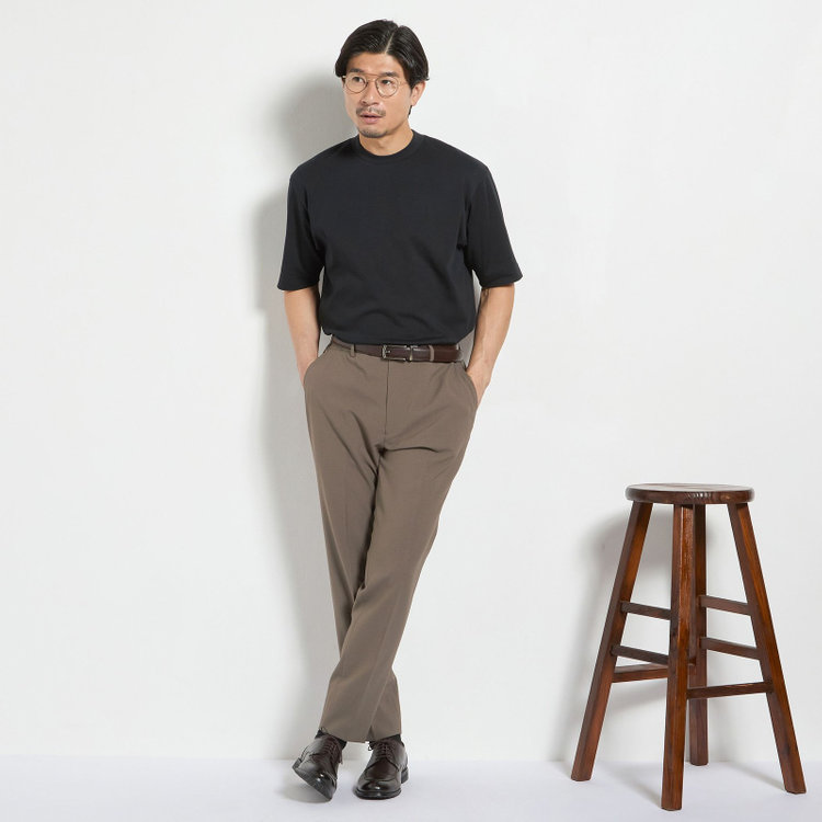 ハイスペックモーション 【HIGH SPEC MOTION】【春夏】パンツ/ブラウン/ウエストシャーリング仕様/※裾上げ必要 茶淡色