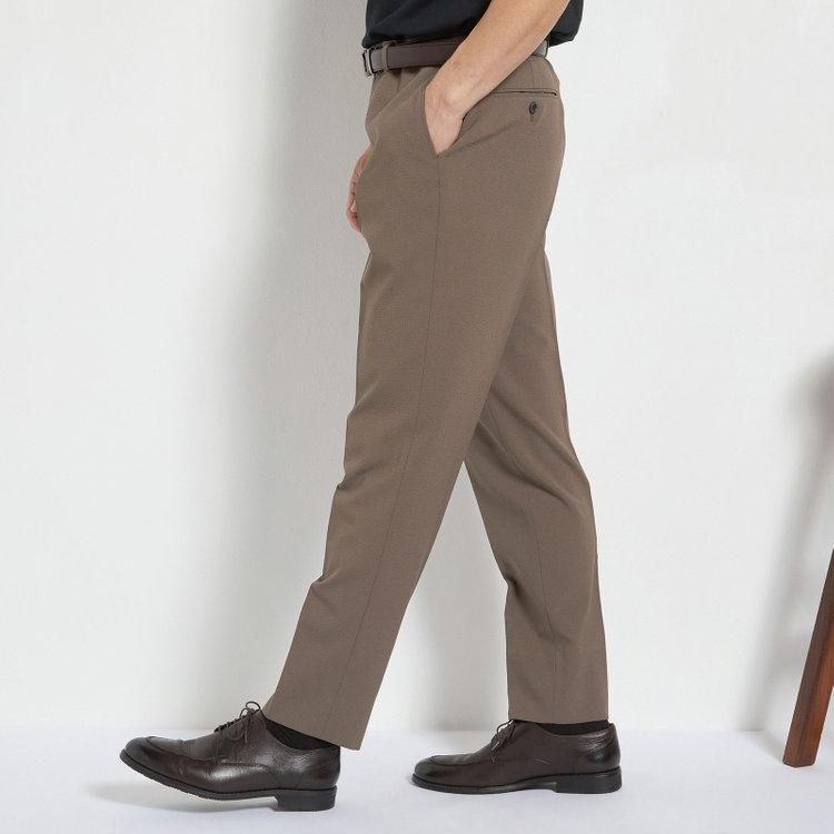 ハイスペックモーション 【HIGH SPEC MOTION】【春夏】パンツ/ブラウン/ウエストシャーリング仕様/※裾上げ必要 茶淡色